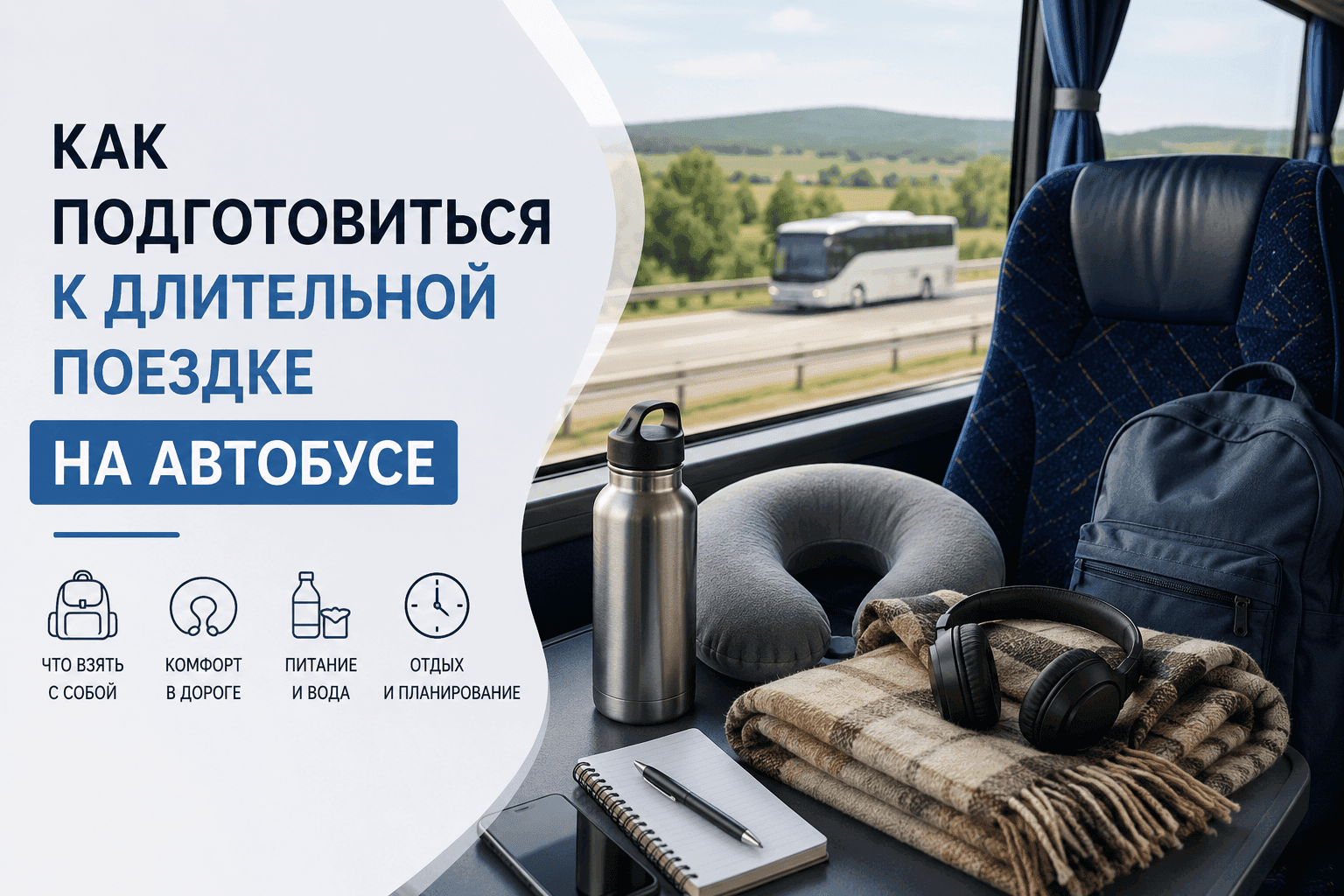Как подготовиться к длительной поездке на автобусе