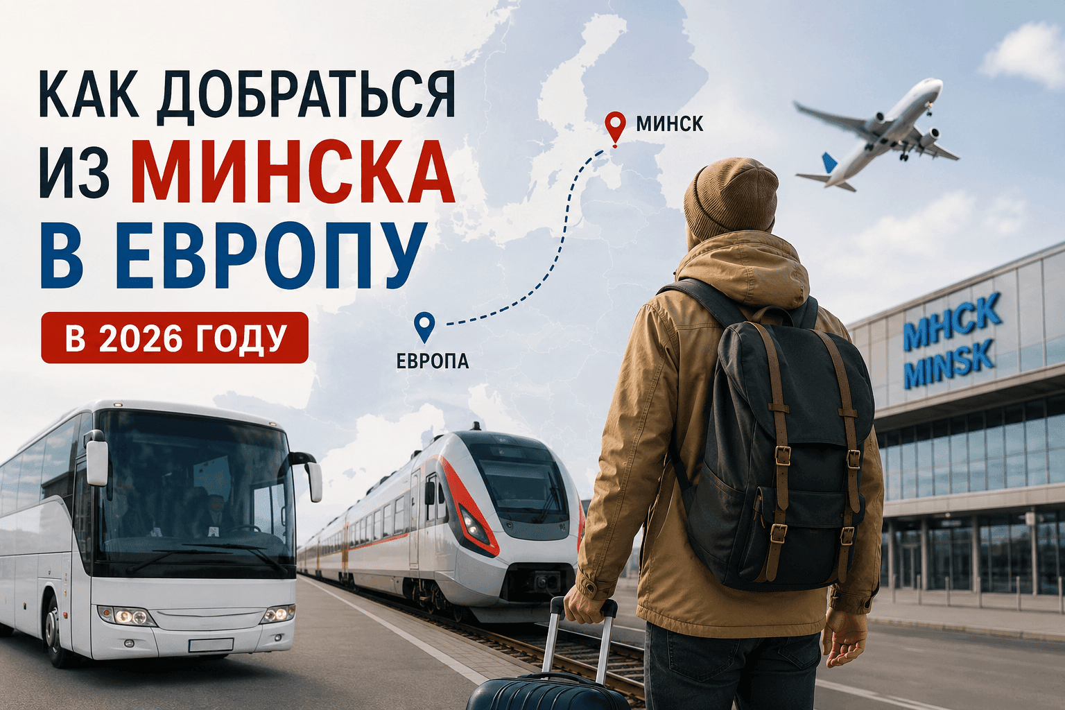 Как добраться из Минска в Европу в 2026 году